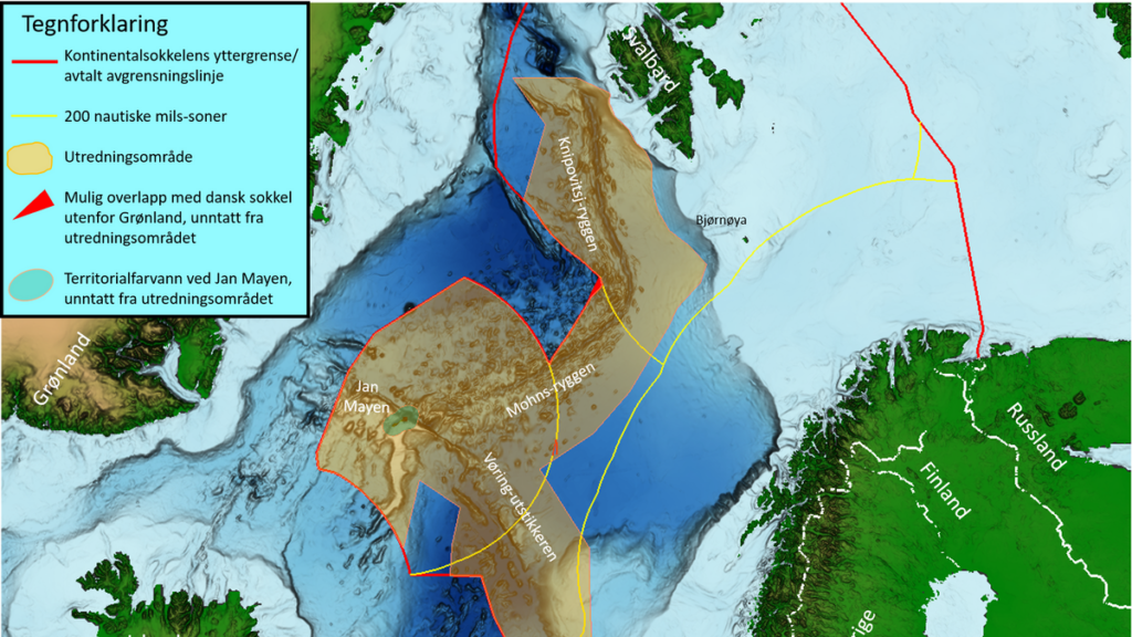 Havbundsminedrift - Norsk efterforskningsområde januar 2024